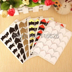 cheap kraft paper photo corner sticker for decorating photo/ lomo/ cards/scrapbook colorful protective book 20sheets/lot | Дом и сад