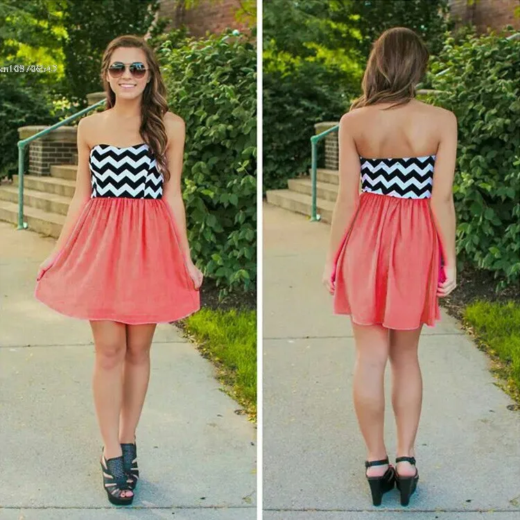 Женщины летнее платье из шифона ну вечеринку без бретелек спинки сексуальные 35 |