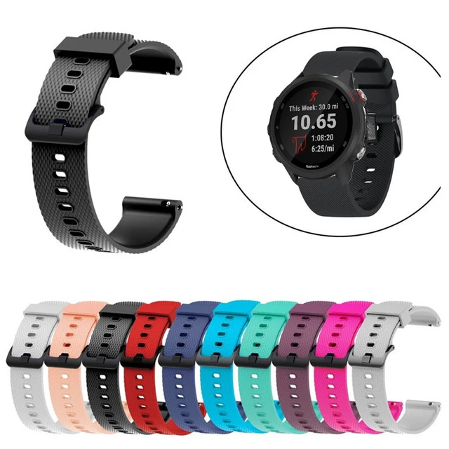 Цветной мягкий силиконовый сменный ремешок для смарт-браслета Garmin Forerunner 245
