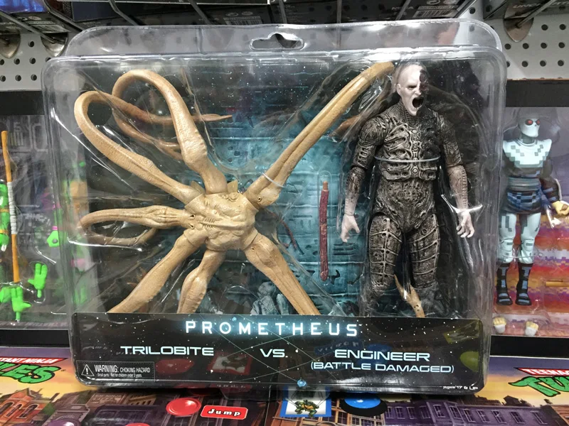 NECA Prometheus эксклюзивный фигурка 2 Pack трилобит VS инженер битва поврежденная 9