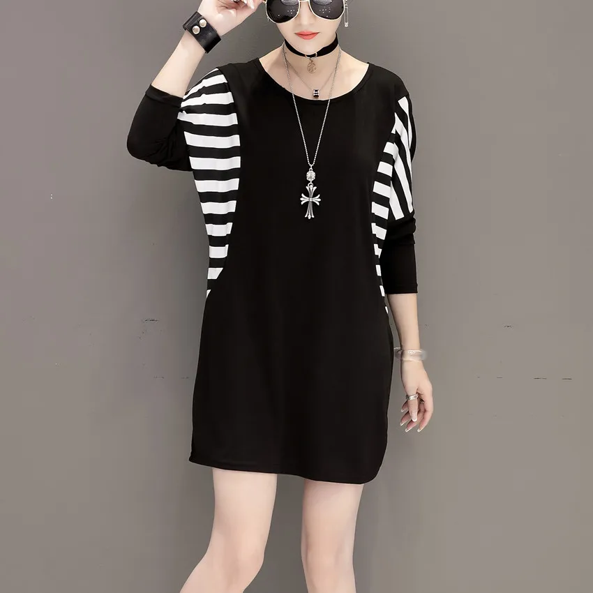 Новинка 2017 осенне летнее модное женское платье с длинным рукавом Повседневное в