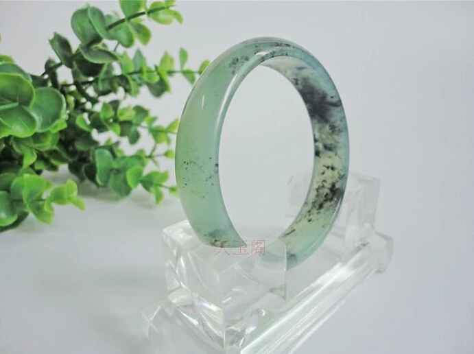 

Оптовая продажа, Новое поступление, китайский плавающий цветок Xiuyan, зеленый круглый браслет 61 мм