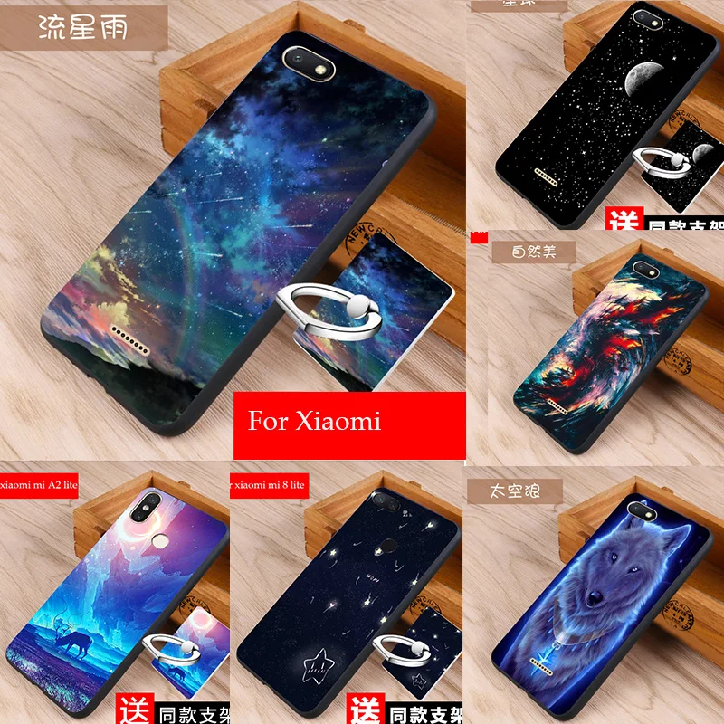 Silicon Case For Xiaomi Redmi 6a 6 S2 mi a2 lite Cover Xiaom 8 SE A1 5X With Ring Fashion |