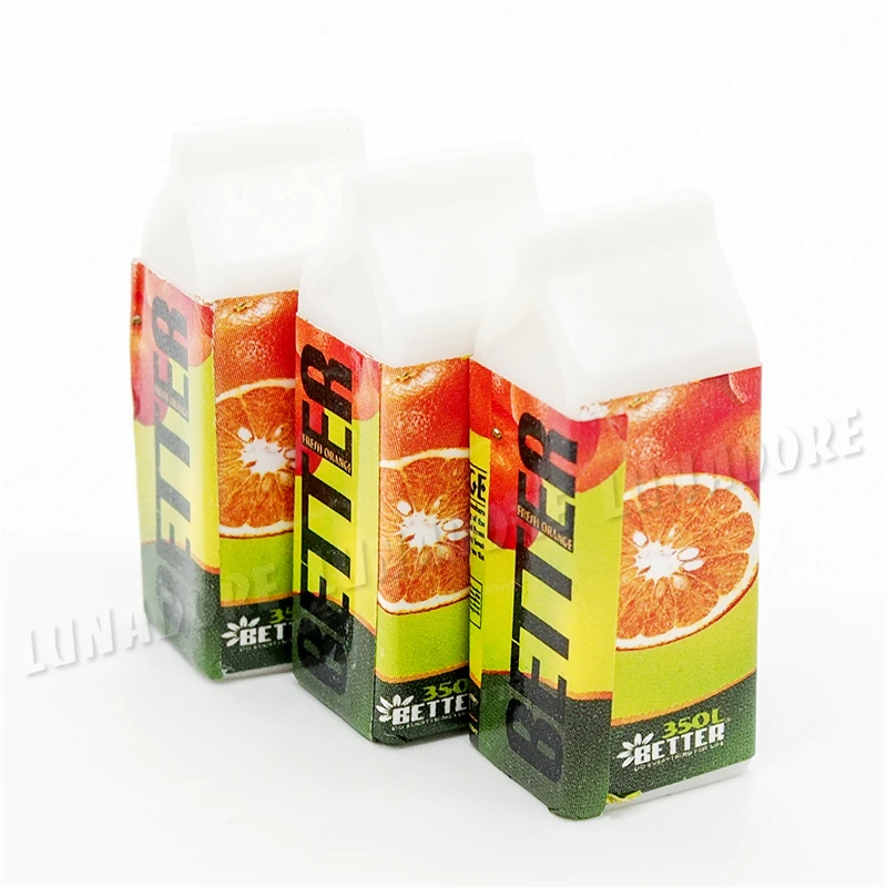 Одориа 1:12 миниатюрный 3 шт апельсиновый сок коробка фруктовая Сода напиток