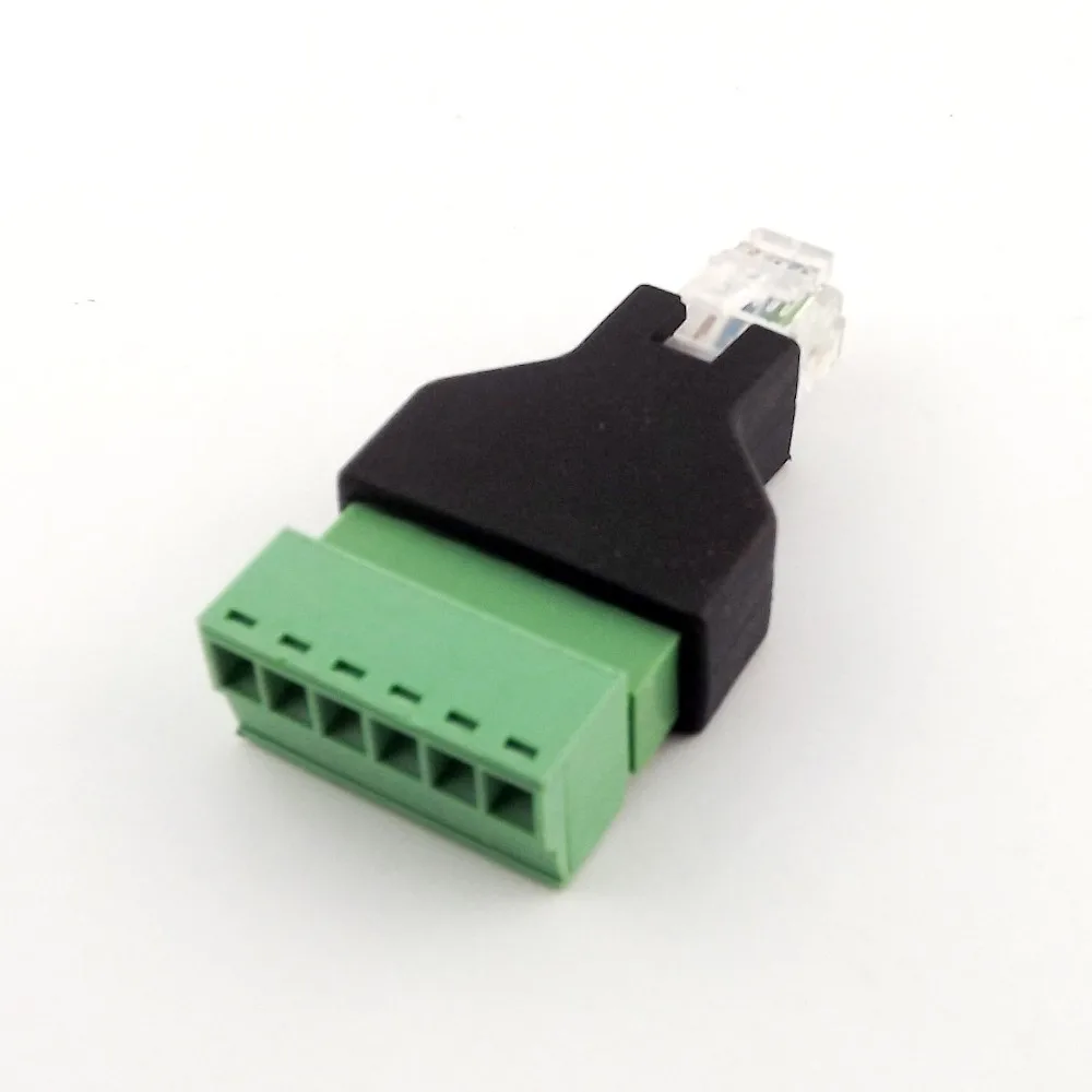 1 шт. Ethernet RJ12 6P6C штекер винтовой терминал 6 контактов стандартный разъем
