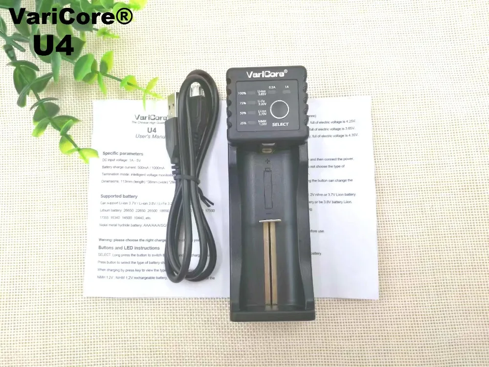 Новое зарядное устройство VariCore U4 AA AAA SC/S 18650 26650 18350 16340 14500 10440 26500 Li Ion батареи 3 2 V 1 7