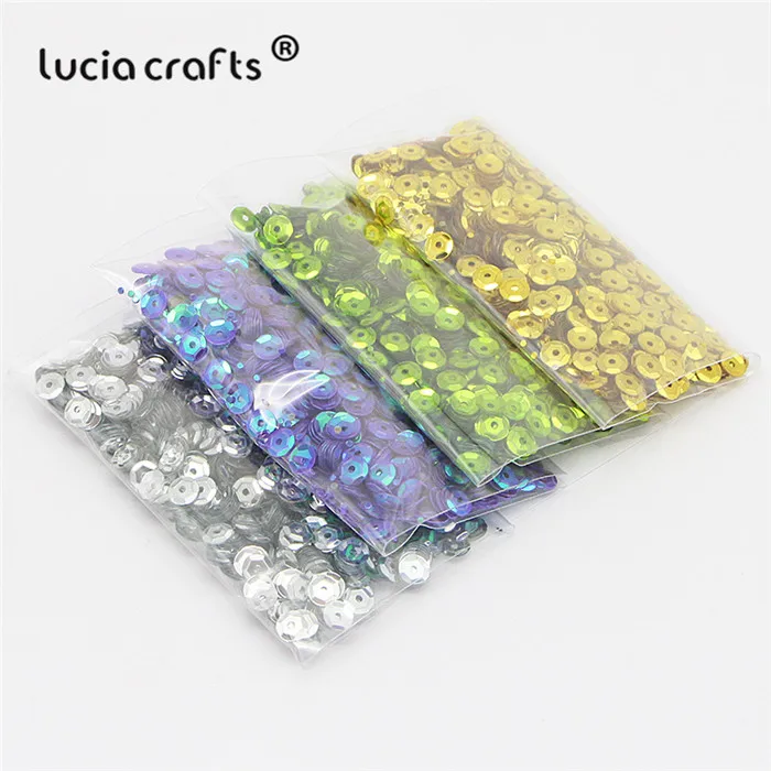 Lucia crafts, 20 г/лот, 5 мм, разные цвета, пластиковые, свободные, с блестками, для дома, вечерние, свадебные, украшения, DIY аксессуары, D0805 - Цвет: Style 5