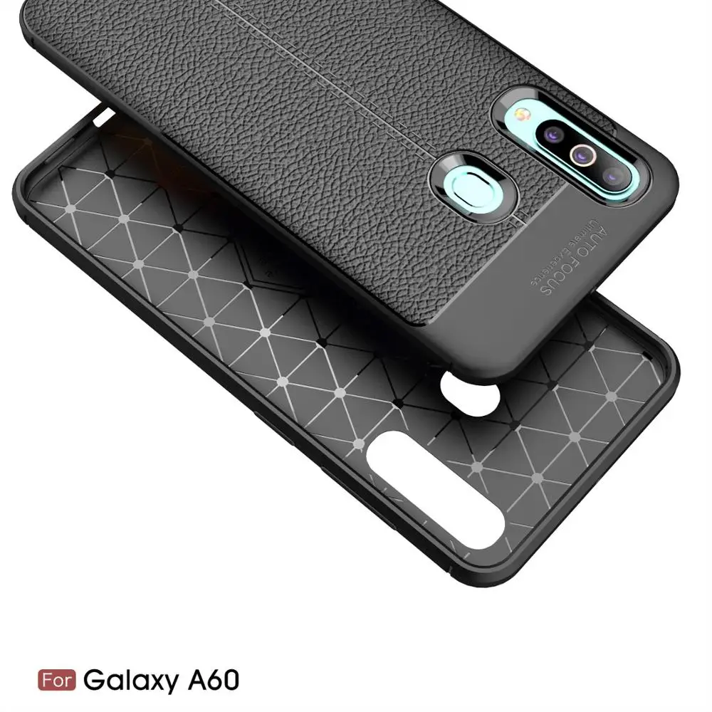 For Samsung A60 2019 Case Cover Leather Silicone Soft TPU Phone Cases Capa Galaxy A 60 A606F A606 SM-A606F |