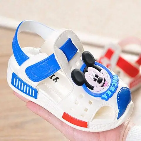 Детские Нескользящие пляжные туфли Disney с мягкой подошвой сандалии Микки и Минни