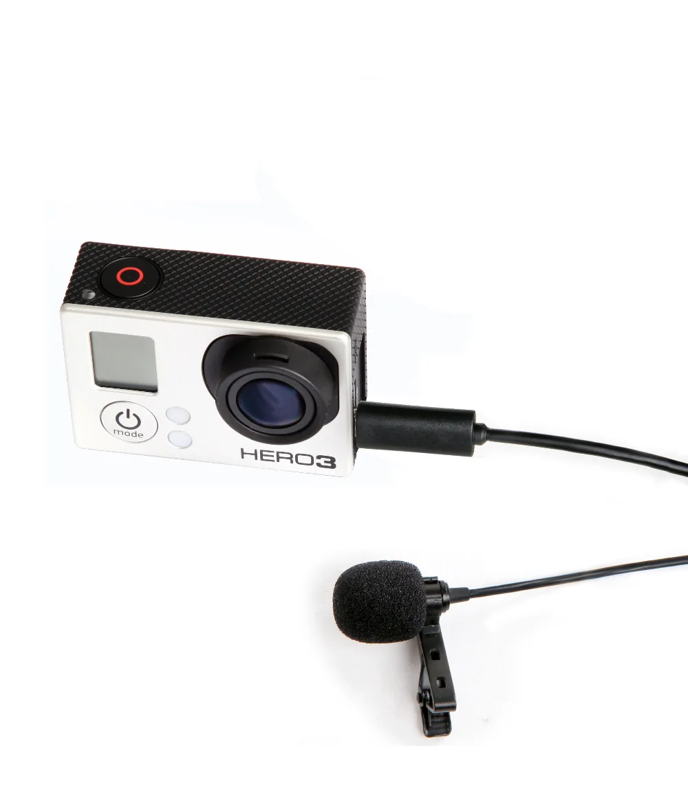 BOYA BY LM20 BY-LM20 Pro 3,5 ММ Спортивный зажим для внешнего микрофона мини USB для GoPro Hero 4 3+ 2 видео