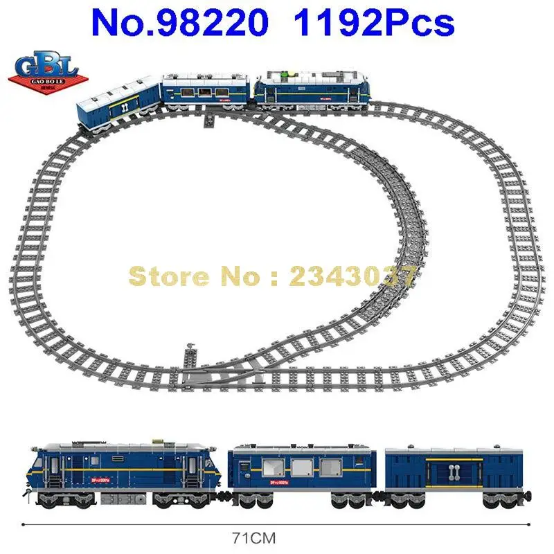 98220 1192pcs Urban Cargo Rail Train Track Electric Building Blocks 5 Toy | Игрушки и хобби
