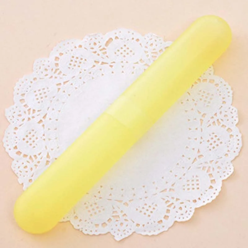 1PC Random color Мини Портативная зубная щетка для путешествий коробка дышащая зубная щётка трубки зубная щётка чашки защиты разноцветные коробки 1 шт - Цвет: 1PC Random color