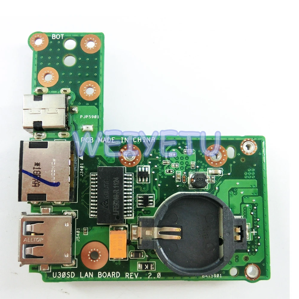 Плата LAN U30SD USB Boaed плата Ethernet питания REV2.0 для ASUS U30S U30 материнская ноутбука |