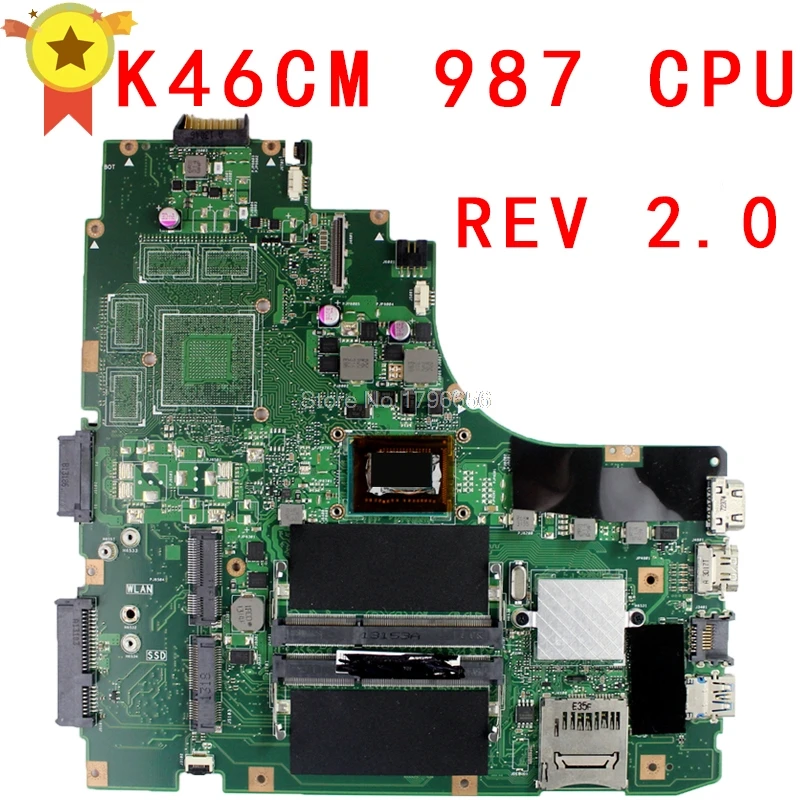 Оригинальная материнская плата K46CA для ноутбука For Asus k46cm rev 2 0 с 987 CPU hm76 чипсет