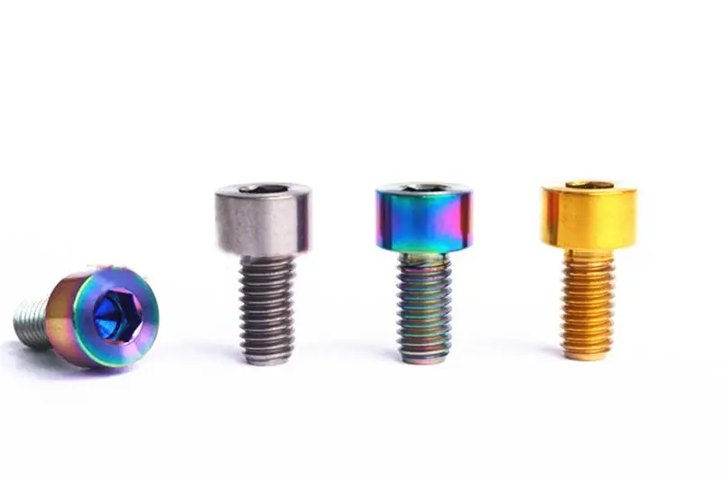 Титановая Шестигранная головка тормоза для велосипеда m5x10 мм Ti/Golden/Rainbow GR5|Винты| |