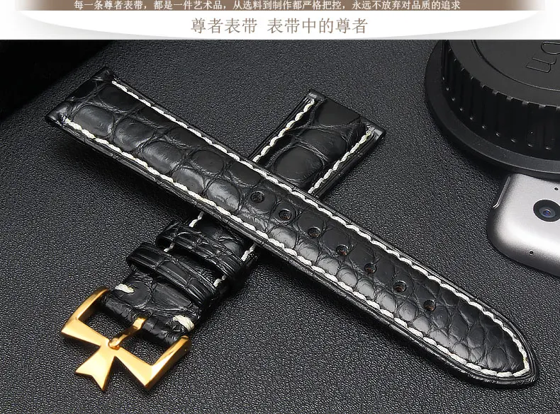 Кожаные Ремешки для наручных часов Vacheron Constantin патримоны серии женские часы ремешок из крокодиловой кожи высшего качества мужские часы ремешок