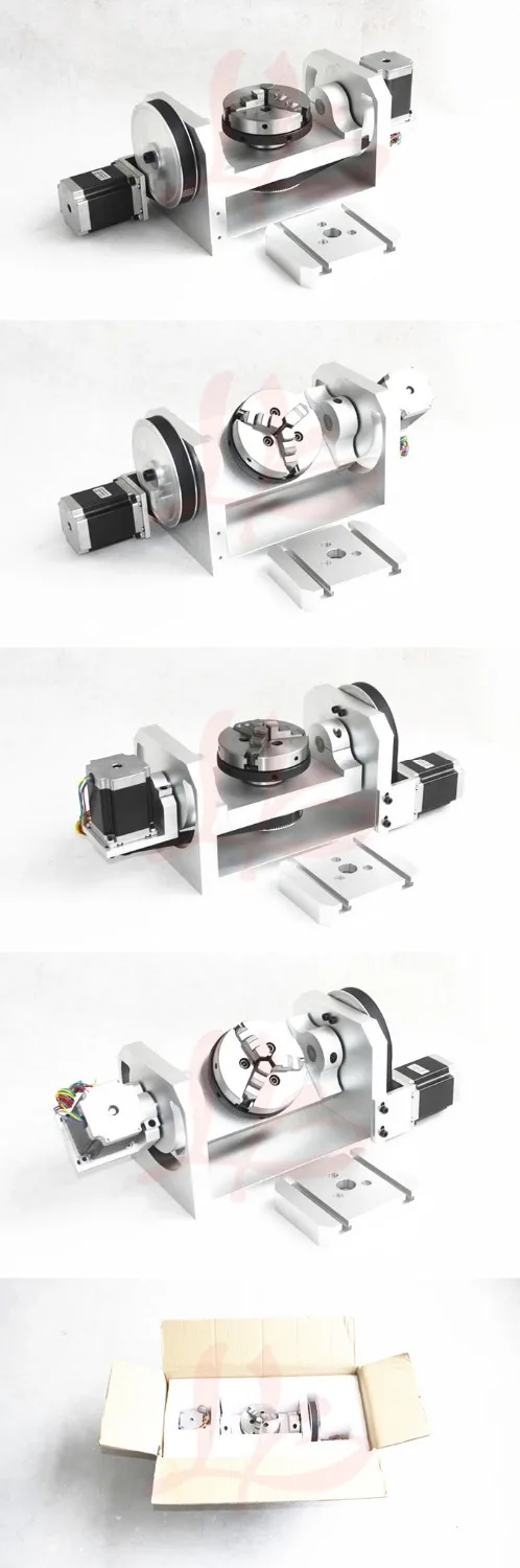 CNC lathe parts 4th axis / 5th ( A aixs Rotary ) with chuck for cnc engraving machine | Инструменты
