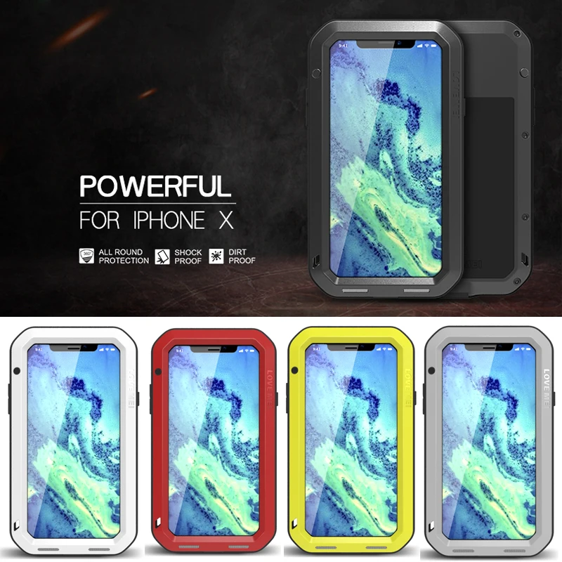 

Чехол для iphone XS, водонепроницаемый чехол для iphone X, алюминиевый металлический противоударный чехол для iphone XS, полная Защита, Чехол для iphone X