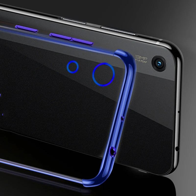 EXUNTON для huawei Honor 8A Мягкий противоударный ультра тонкий бампер чехол для Honor 8A Простой Прозрачный задний Чехол из термополиуретана и силикона