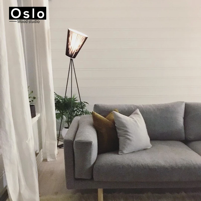 Датский дизайн oslo Norway деревянный напольный светильник Лофт промышленный стоячий