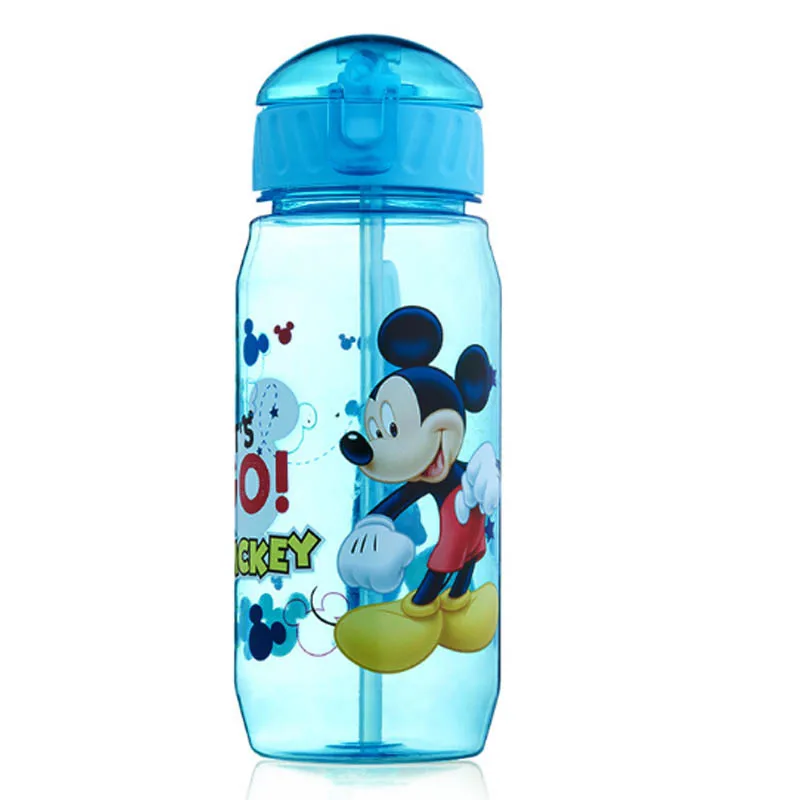 B Disney 450 мл детская бутылка для воды Микки Минни Детские Портативные бутылочки для кормления Герметичный Прочный Спортивный Кубок - Цвет: B