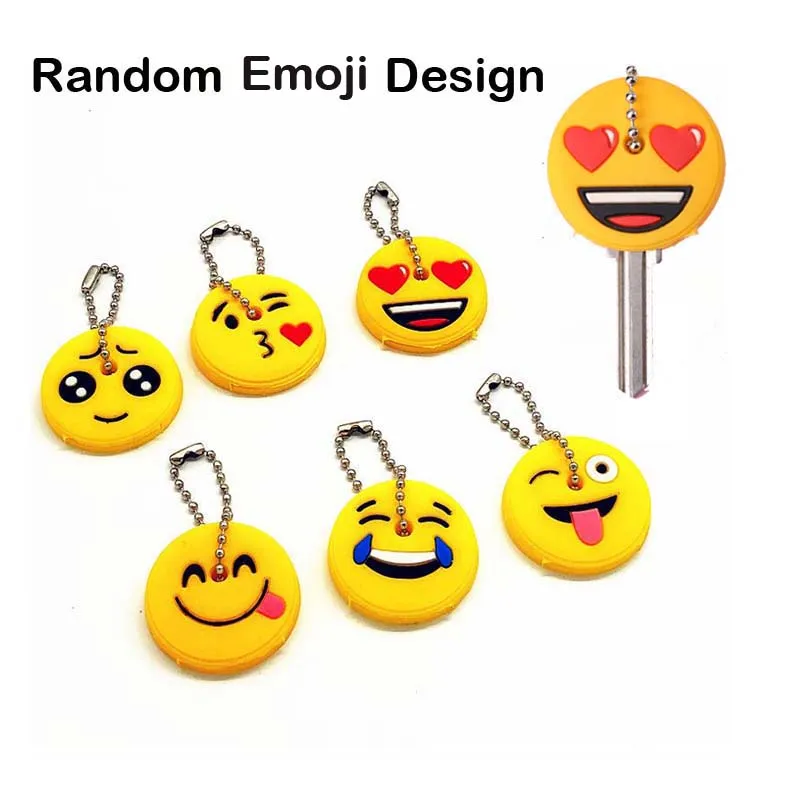 Random Emoji Smiles 5 шт. Детские сувениры ключ крышка шаблон ключ защита свадебные подарки для гостей подарок для невесты Вечерние сувениры подарок поставки - Цвет: Random Emoji Smiles