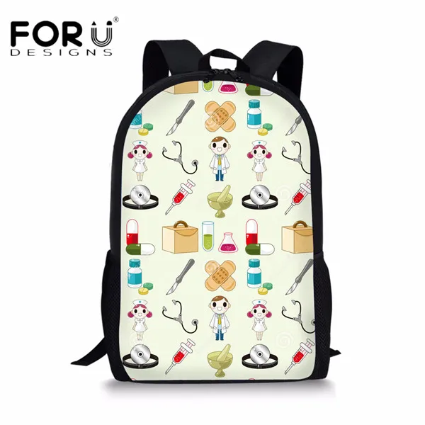 FORUDESIGNS/3 шт./компл. рюкзак, модные школьные сумки для медсестры, для девочек-подростков, рюкзак, Холщовый, для кормящих детей, школьные сумки, рюкзак для студентов - Цвет: H5807C
