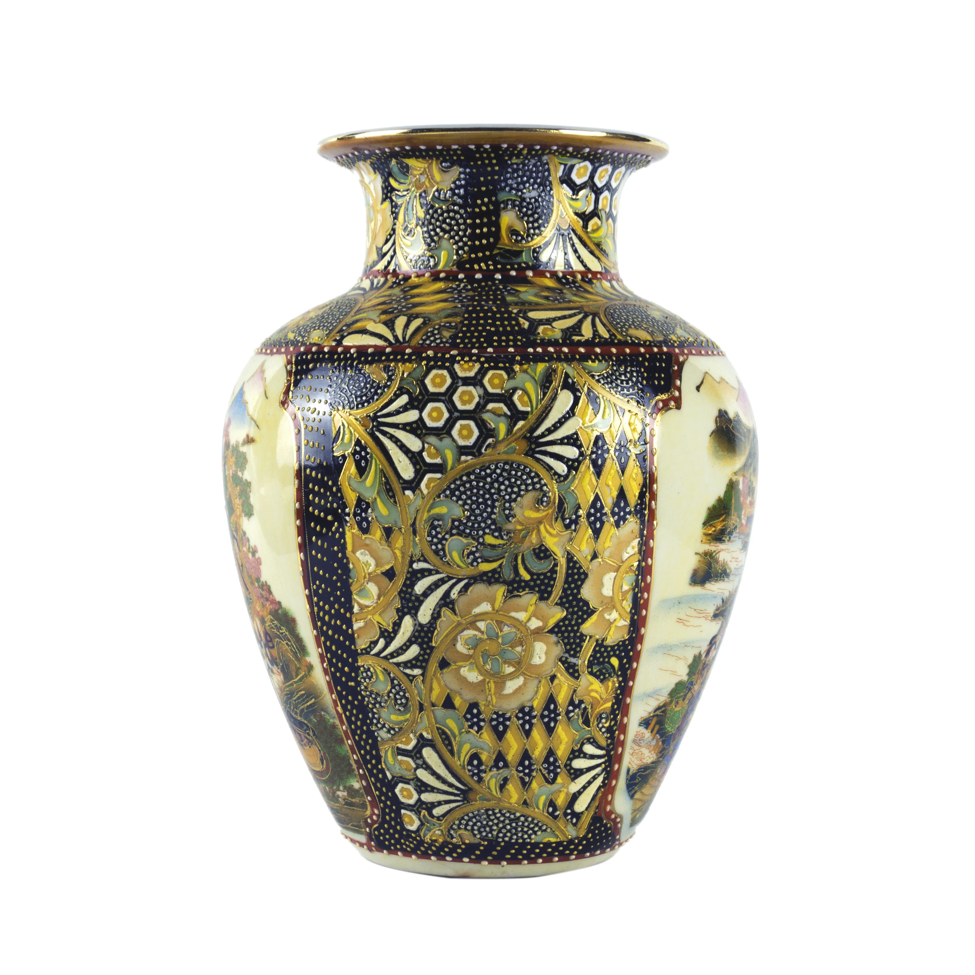 KING делает Китай Фарфоровая ваза Керамика белый антиквариат вазы золото