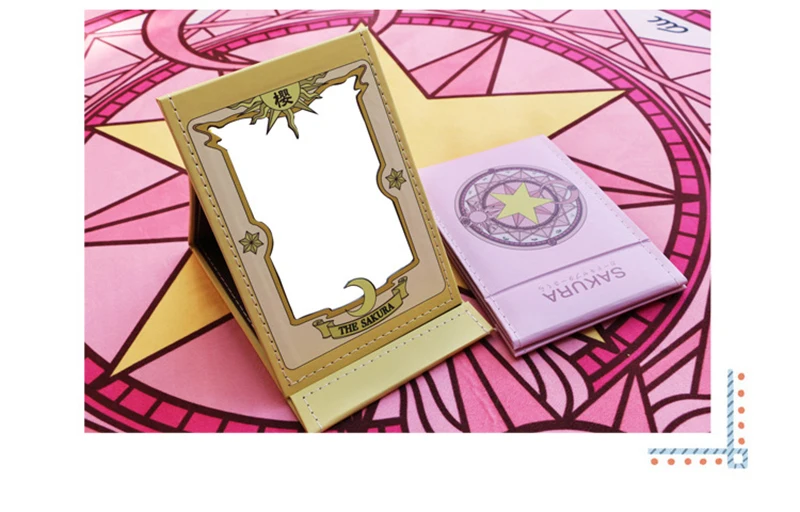 Большой Cardcaptor Sakura симпатичное зеркало для макияжа косметическое очень прозрачное зеркало для макияжа Зеркала для удобного романтического подарка карта Kuluo