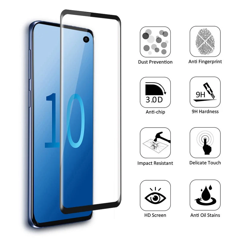 Чехол из закаленного стекла для Samsung S10 E Plus S10e S 10 Защитное стекло экрана телефона