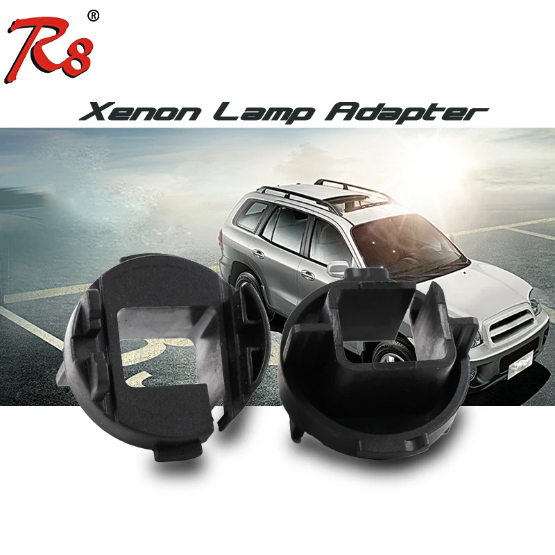 R8 HID H7 Headlight Bulbs Head Lamp Adapters Holders Base For Kia Rio Hyundai Azera Elantra Faros Accesorios Socket | Автомобили и
