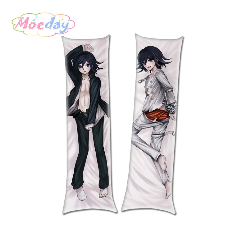 Black Danganronpa триггер Happy Havoc Nagito Makoto Amami Oma Mens Dakimakura Чехол - Color: Black