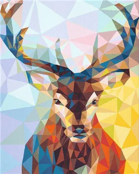GX4034 DRAWJOY картина в рамке с животными, сделай сам, картина по номерам, настенное искусство, сделай сам, холст, картина маслом, домашний декор для гостиной, 40*50 см - Цвет: GX4034