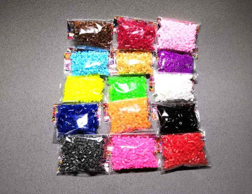 7500 шт Perler бисер 5 мм дополнение Хама бусины 5 мм 3D Пазлы игрушки Дети творческая ручная головоломка ремесло бусины игрушки 15 цветов - Цвет: 15 colors