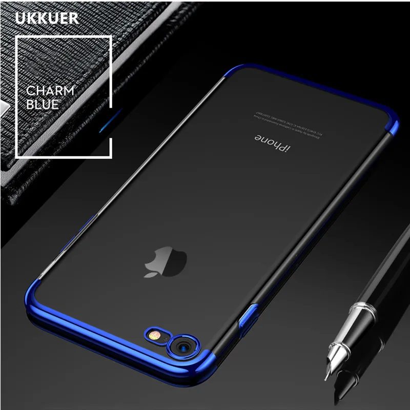 UKKUER силиконовый мягкий роскошный ТПУ чехол для телефона iPhone 6 6s Plus полное