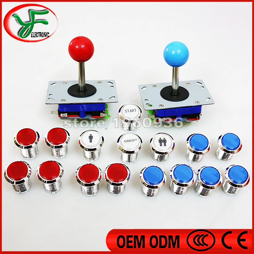 16 шт. хромированные кнопки 12 В с подсветкой 1P /2P|led arcade|arcade switchled arcade buttons |