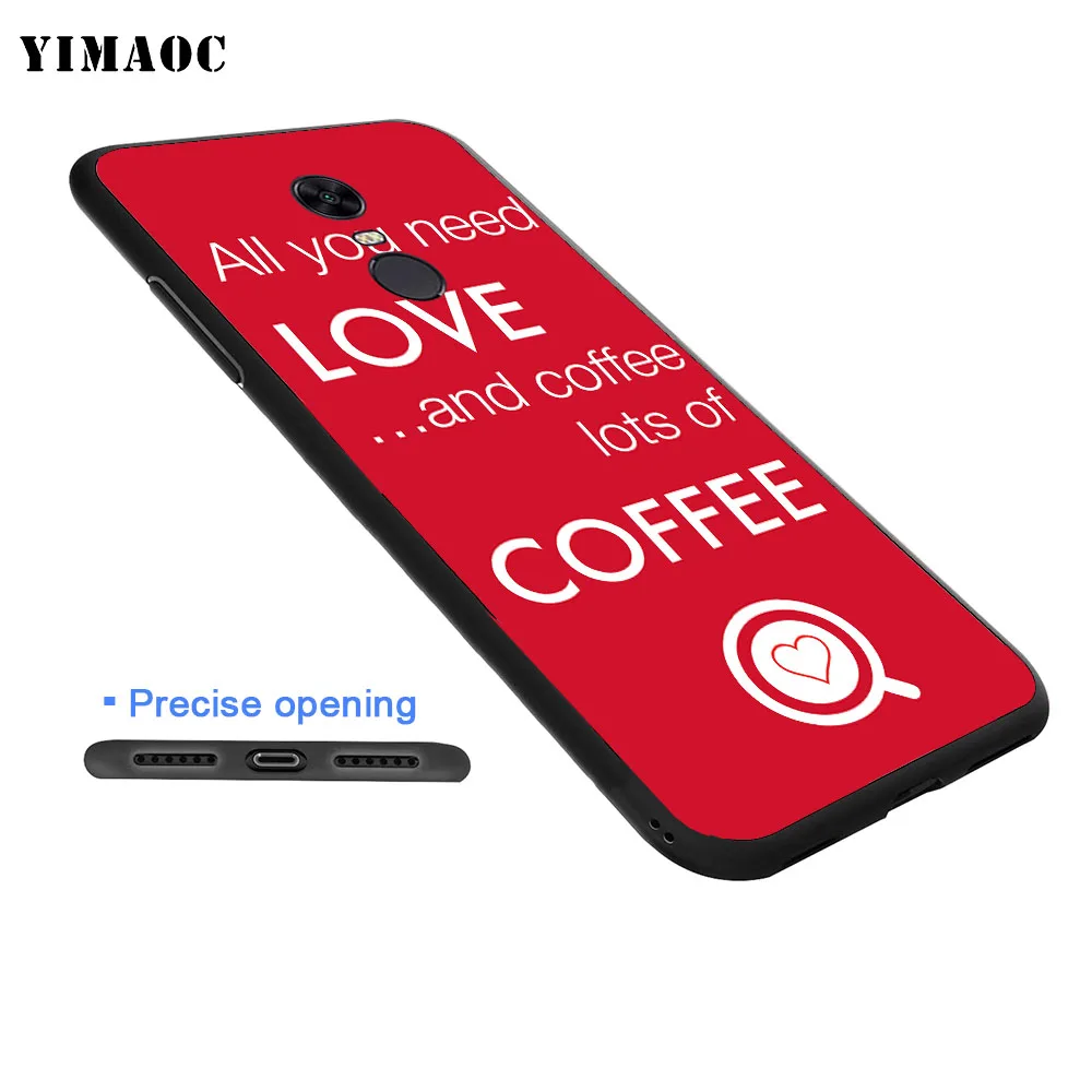 YIMAOC coffee time Soft Case for Xiaomi Redmi 4A Note 4X 5 Plus 5A Pro Prime |