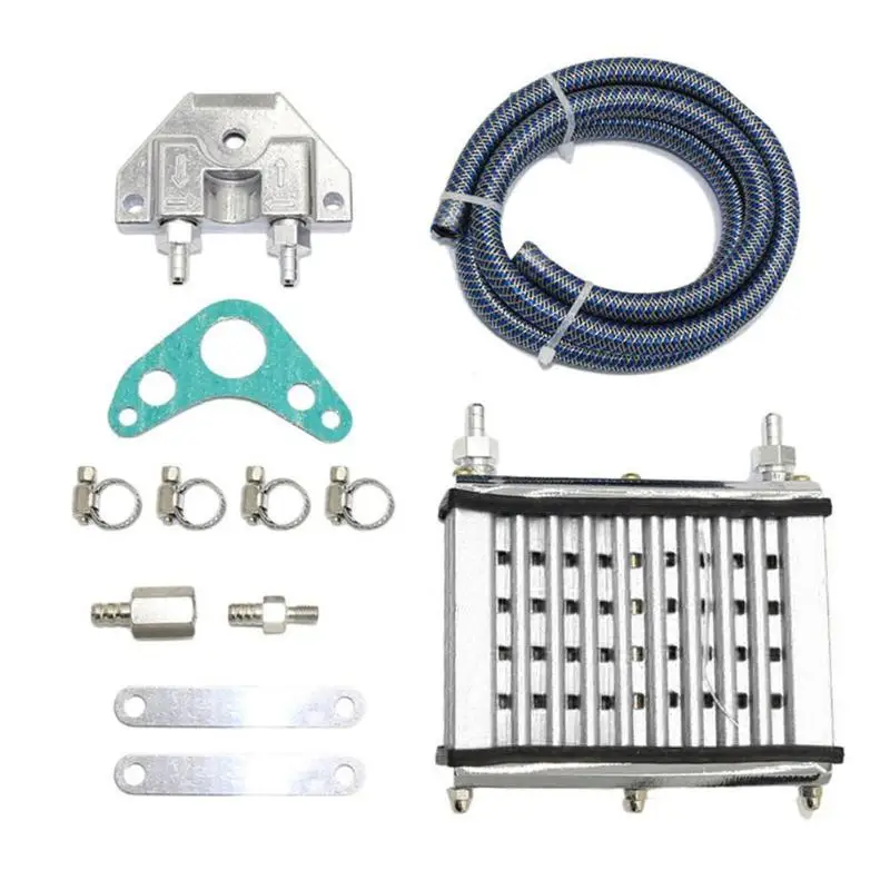 Универсальный мотоциклетный Алюминиевый Масляный радиатор двигателя с ЧПУ
