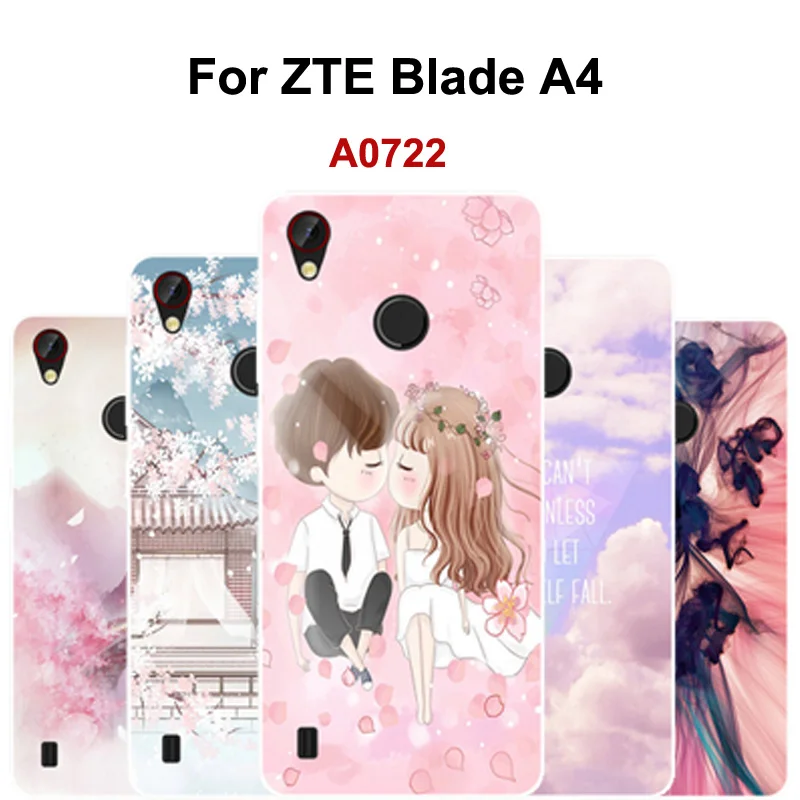 Мягкий силиконовый чехол для телефона zte Blade A4, окрашенный мультяшный Прозрачный чехол для zte BladeA4, защитный чехол s для zte A0722