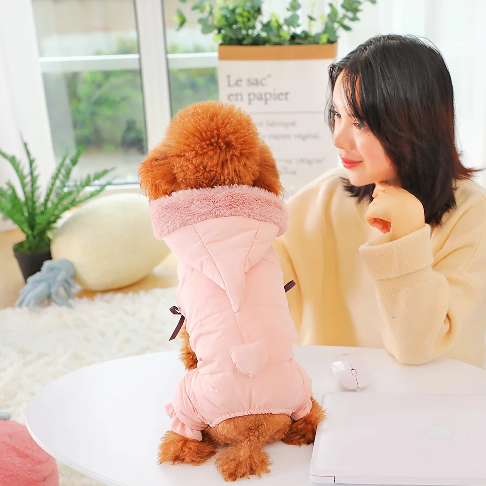 Hoopet собака теплая одежда куртка для животных с капюшоном кошка Осень Зима Одежда кошка костюм маленький костюм для собаки одежда