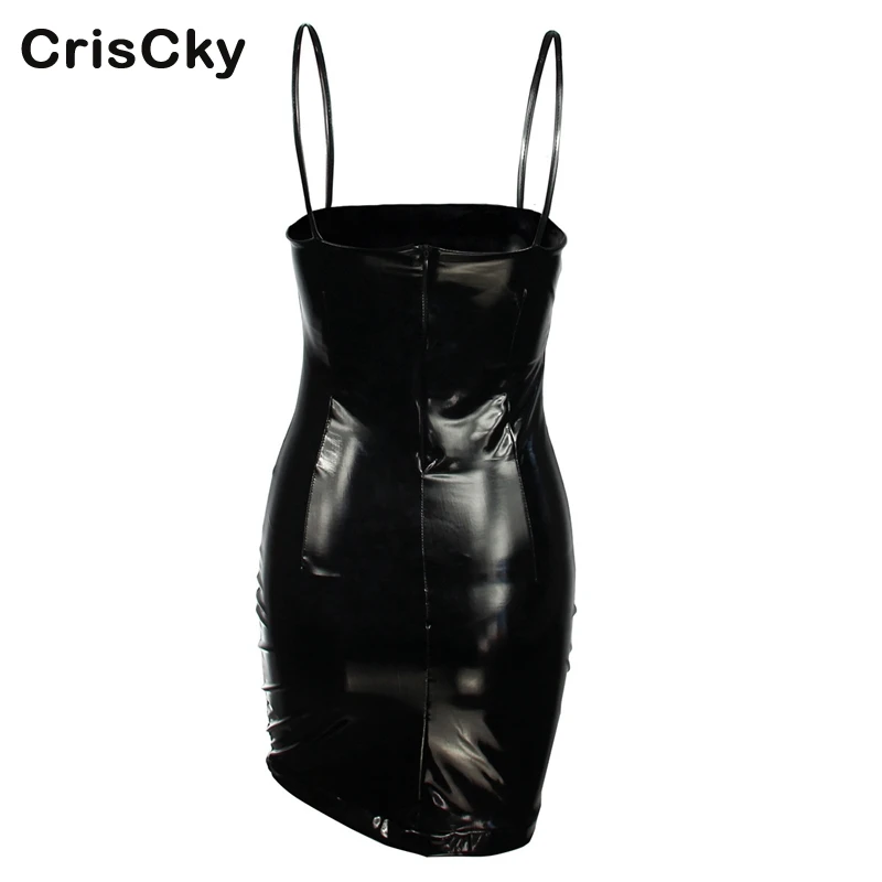 CRISCKY/2019 черное сексуальное облегающее летнее платье женское мини без рукавов с