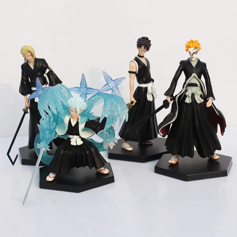 Anime Bleach Ichigo Toushirou Rangiku Sousuke PVC Action Figures Toys 4pcs/set Free Shipping | Игрушки и хобби