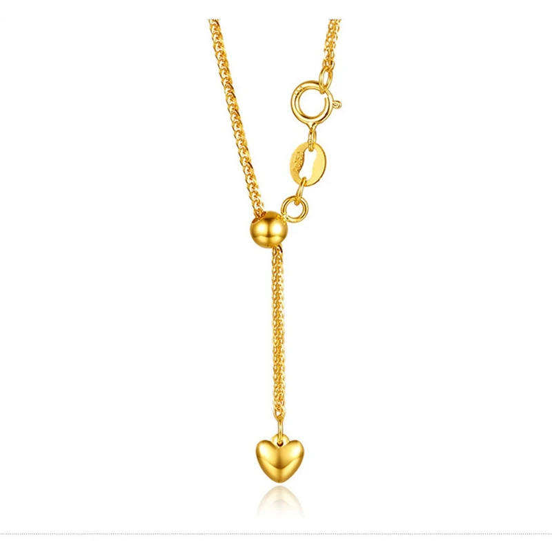YS 18 K желтая цельная золотая цепочка 1,9 Г 45 см Au750 цепочка ожерелье ювелирные украшения для женщин