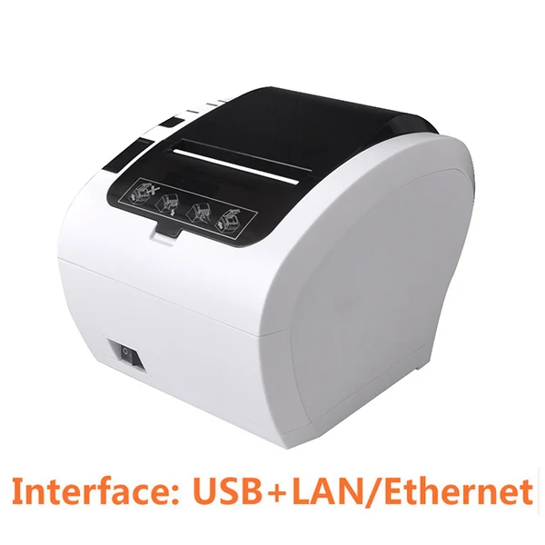 White Ethernet 80 мм термочек 58 мм принтер автоматический резак КУХНЯ супер рынок логотип POS принтер USB Ethernet Bluetooth wifi POS принтер - Цвет: White Ethernet