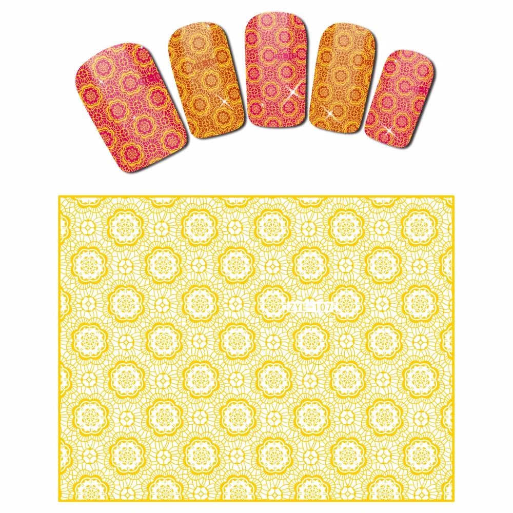 Сверхтонкий самоклеящийся 3D Слайдер для ногтевого дизайна наклейка с полным