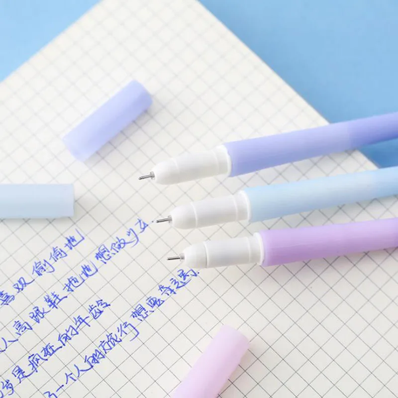 Комплект из 3 предметов милый гелевая ручка в стиле мультфильма 0 5 мм синие