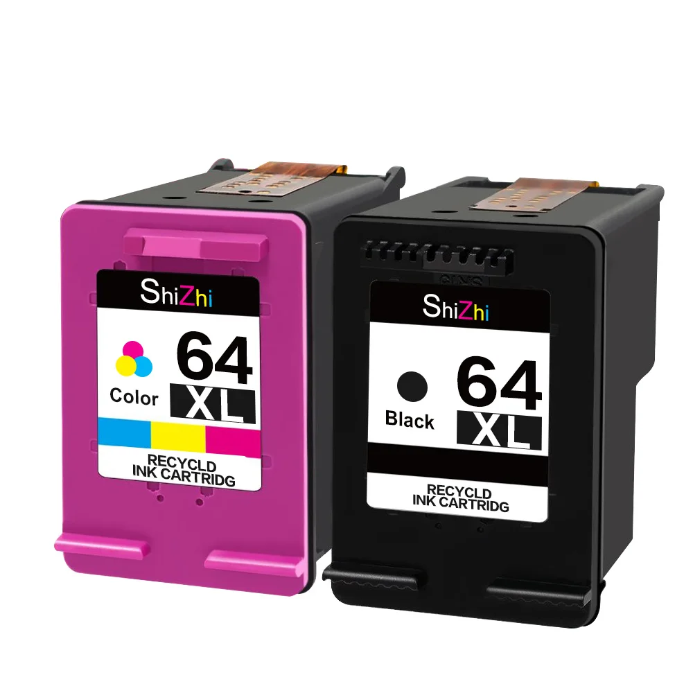 Black x1 Color x1 SHIZHI картридж совместимый для hp 64 XL 64xl hp Envy фото 6252 6255 6258 7155 7158 7164 7855 7858 7864 7800 7820 принтера - Цвет: Black x1 Color x1