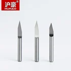 Huhao 10 шт.лот хвостовик 3,175 мм фрезерный станок с ЧПУ степень 10- 90 PCB гравировальные биты Концевая фреза Карбид 0,1-2 мм Фреза
