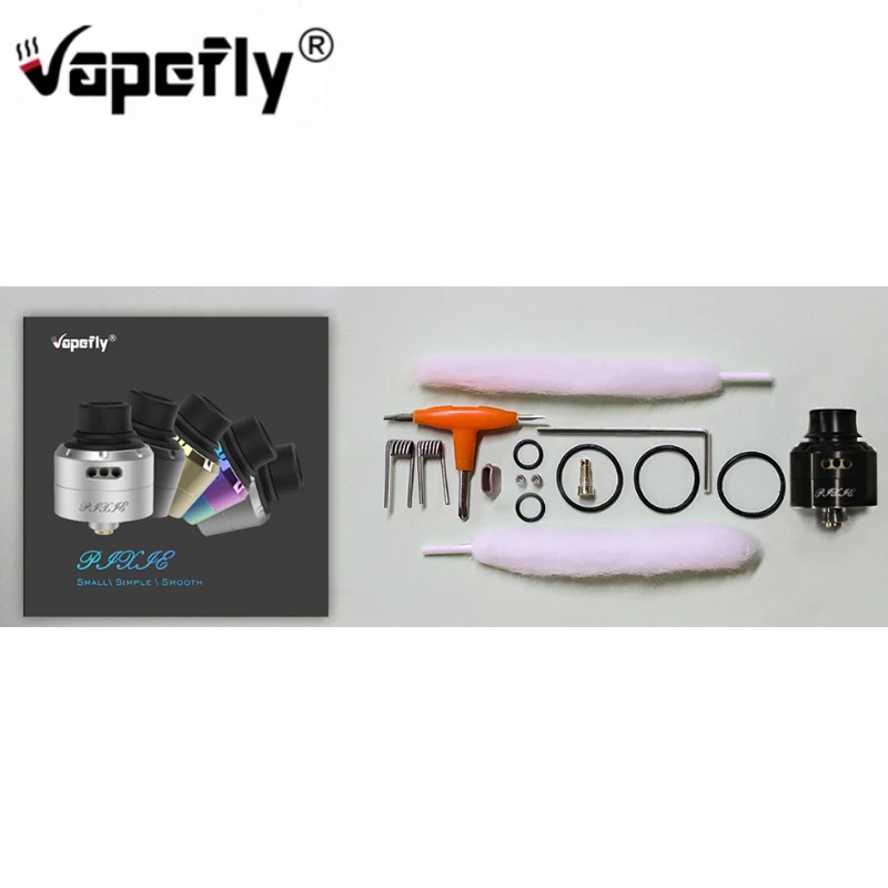 Vapefly Пикси RDA 22 мм одновитковая катушка нижней RSS Vape танк в виде змеи сборка 510 нить