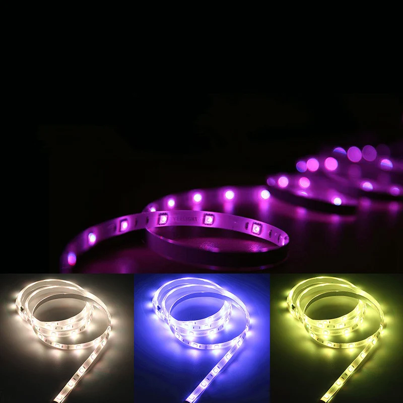 Xiaomi Yeelight умная световая полоса плюс 1 м Выдвижная светодиодная RGB цветная лента для работы Alexa Google Assistant Mi домашняя Автоматизация
